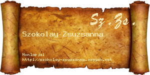 Szokolay Zsuzsanna névjegykártya